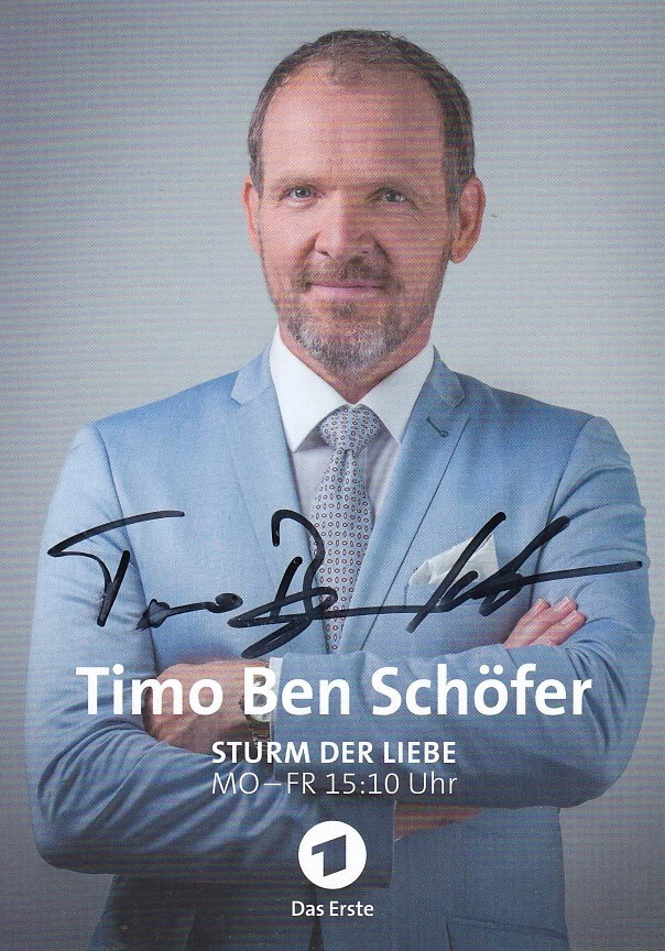 Timo Ben SCHÖFER - dt. Schauspieler, Sturm der Liebe, Original-Autogramm! - Bild 1 von 1