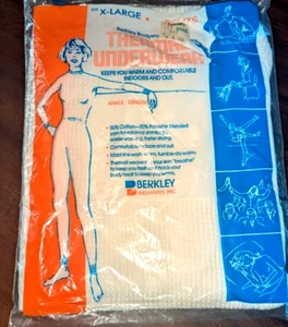 80s Thermal Pants Base Layer Long Underwear Womens VTG XL cottton poly NOS - Picture 1 of 3