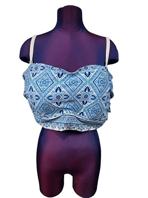 Nuevo con etiquetas Top Midkini La Blanca Mediterranean Breeze Bandeau Talla 22W Para Mujer Plus Q22 Foto 1 de 4