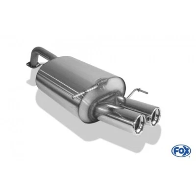 FOX Silenciador De Escape Final Daewoo Chevrolet Lacetti 1.4L - 1.8L 2x80mm - Imagen 1 de 2