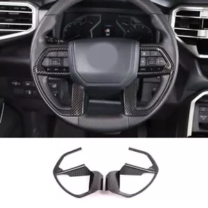 Cubierta de volante de fibra de carbono ABS moldura moldura para Toyota Tundra 2022-2023 - Imagen 1 de 11