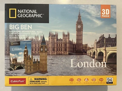 Cubic Fun 3D Architectural Model Puzzle National Geographic Big Ben Tower London - Image 1 of 2