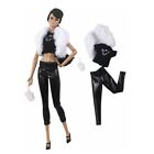 Black Leather Style 1/6 Doll Clothes Outfits Jacket Coat Pants Skirt Parka 11.5"