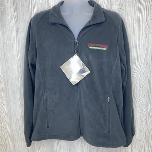 North End Men’s Fleece Jacket Plaza Tire Service Michelin Logos Large Dark Gray - Picture 1 of 9