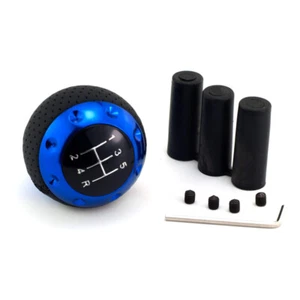 NUEVO Universal Manual Azul y Negro Bola 5 Velocidades Coche Palanca de Cambios Perilla de Cambio - Imagen 1 de 8