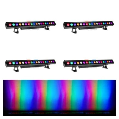 waterproof IP65 18 pcs 6in1 rgbwa+uv 18w pixel led wall washer bar light 4pc/lot - Image 1 of 4