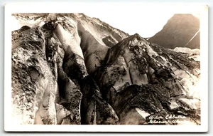 RPPC Postkarte Atop Eklutna Gletscher Alaska AK UNP - Bild 1 von 2
