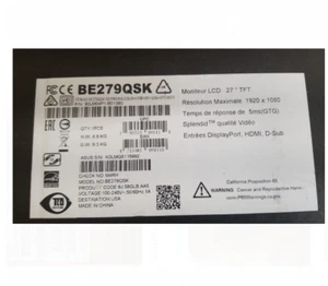 Asus - BE279QSK 27' FHD IPS 1080p Business Monitor w/ Built-in 1080p Camera - Picture 1 of 1