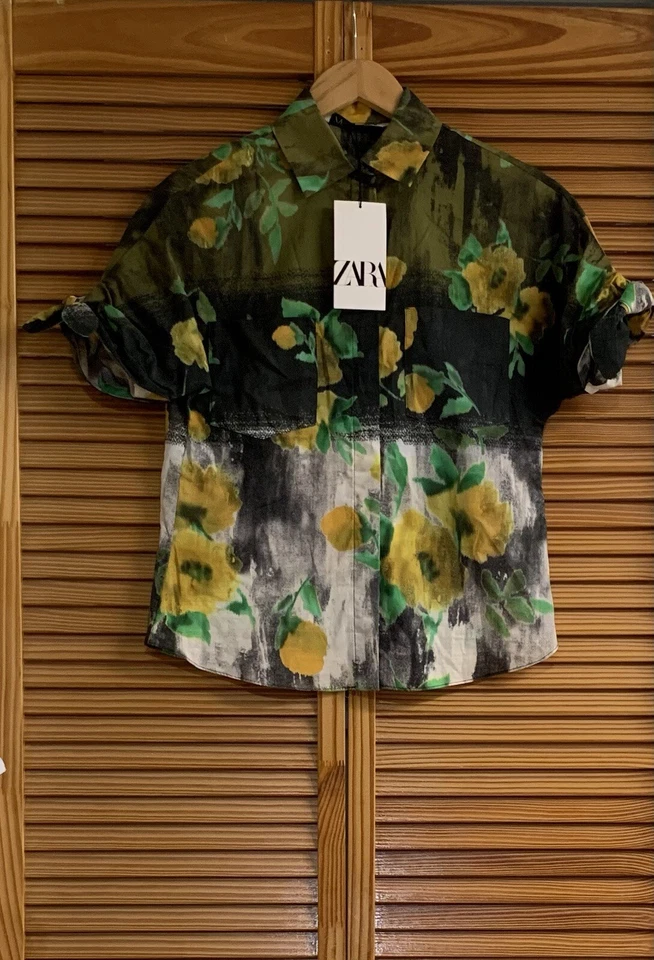 ZARA floral print blouse 2565 size M