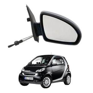 Specchio Retrovisore Destro DX per SMART Fortwo 2007-2014 Meccanico (NERO) - Imagen 1 de 5