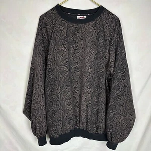 Vintage Slazenger Mens LARGE Paisley Pullover LINED Windbreaker -Long Sleeve - Picture 1 of 11
