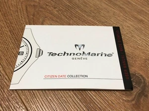 Folleto Booklet - TECHNOMARINE - User Manual - Citizen Date Collection - Imagen 1 de 2