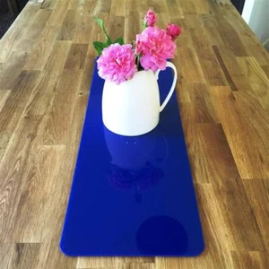 Corredores de mesa de acrílico rectangulares u ovalados azul brillante - tamaños personalizados - Imagen 1 de 6