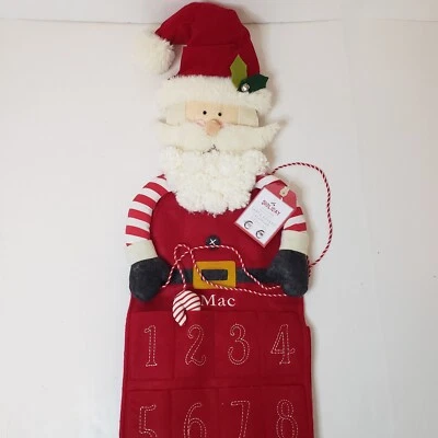 Pottery Barn Kids Collection Holiday Santa Advent Calendar Monogram With Tag - Image 1 of 4