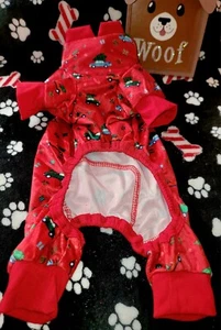FAB DOG CAR DELIVERY FRESH CHRISTMAS TREE JUMPSUIT PAJAMA PET DOG APPAREL, SZ XS - Picture 1 of 3