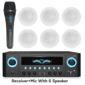 1000 Watts Professional Home Stereo Receiver USB & SD Card Inputs 6 x 5.25” Each - Picture 1 of 5