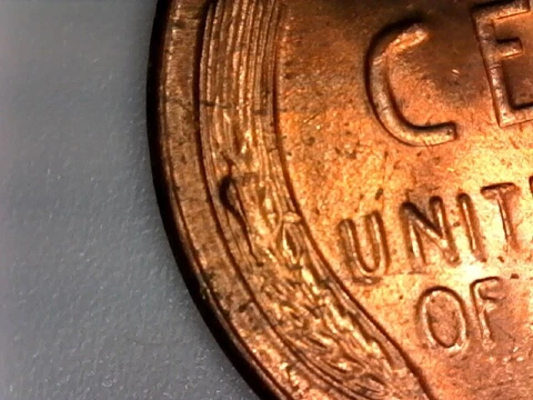 1956 Lincoln Cent, Gem BU/Red, Cuds on Wheat Both Sides, Error Cover