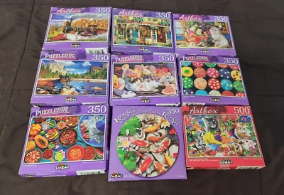 9 Совершенно новый Craz-Artbox головоломки лот в том числе 8-350 штук и 1-500 шт. головоломки - Изображение 1 из 4