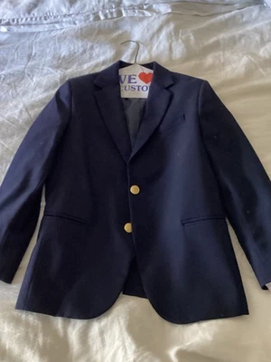 Lands end мальчиков шерсти смесь размер 12 темно-синий блейзер - Изображение 1 из 4