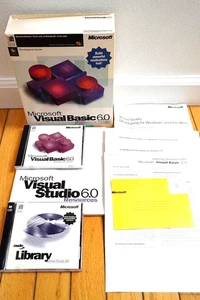 Microsoft Visual Basic Professional 6.0 PRO 6 BOX 4 Windows 7 10 11 203-00768 #1 - Picture 1 of 7