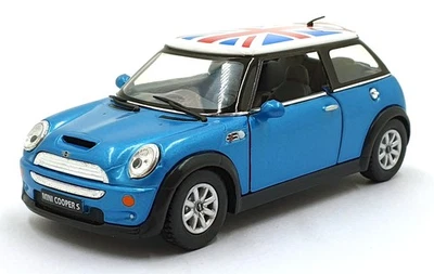 Kinsmart 1/28 Scale Pull Back & Go TY1245 - Mini Cooper S - Blue - Image 1 of 4