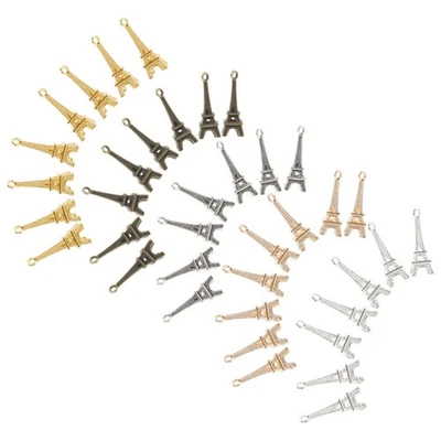  3 Pieces Eiffelturmanhänger Retro -Schlüsselbund Schlüsselanhängerring - Bild 1 von 4