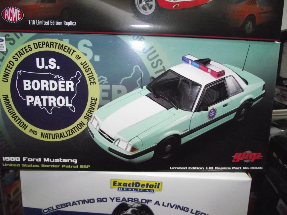 GMP/Acme 1/18 1988 ford mustang ssp US border patrol NIB - Image 1 of 1