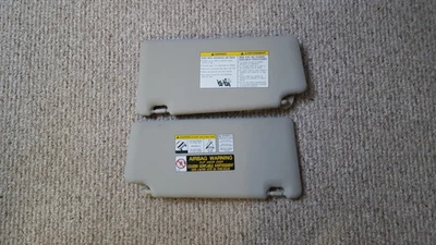 08-13 Nissan Rogue Sunvisor Sun Visor Shade Sunshade Set Grey Lighted - Image 1 of 3