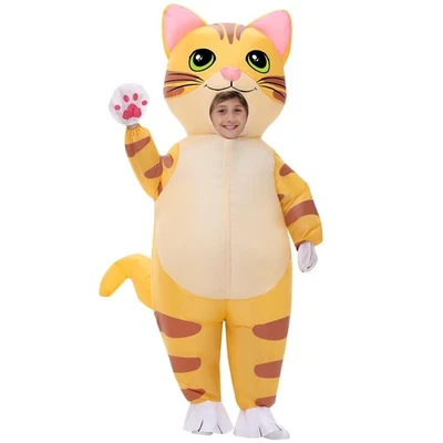 Inflatable Cat Costume for Kids Inflatable Halloween Costume Funny Blow Up Ye - Image 1 of 4