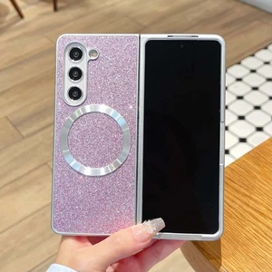 Glitzer Magnet Hülle für Samsung Galaxy Z Fold 7 6 5 4 3 Stoßfest Slim Cover - Bild 1 von 16