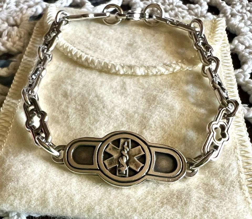 Pulsera médica James Avery de plata de ley de 7,5 pulgadas  Foto 1 de 4