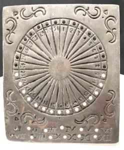 SCHÖNER ALTER DEUTSCHER ZINN ZINN ZINN EWIGER KALENDER FÜR SCHREIBTISCH, um 1930 g - Bild 1 von 6