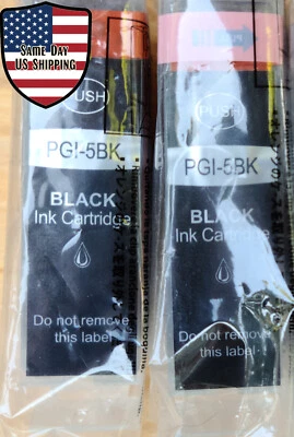 2-Pack PGI-5BK Black Ink Cartridges for Canon Pixma - Image 1 of 4