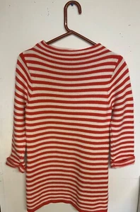 BODEN Damen Strickpullover rosa gestreift Frühling 3/4 Arm. Größe 8 warm & kuschelig - Bild 1 von 6