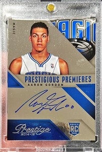 2014-15 Prestige Aaron Gordon Prestigious Premieres Rookie On Card Auto RC