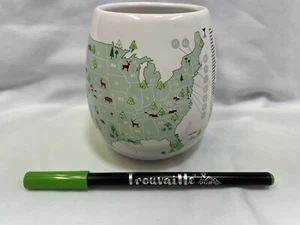 US National Parks Map Coffee Tea Mug Ceramic Souvenir 16 Oz Trouvaille w/Pen NEW - Picture 1 of 7