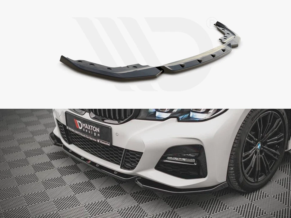 MAXTONDESIGN Front Diffuser Splitter V5 Maxton Design Gloss ABS for BMW 3 G20/21 M-Pack
