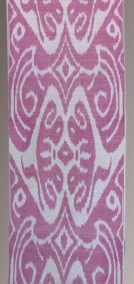 11 Yard HAND MADE UZBEK Natural SILK IKAT ADRAS FABRIC #140** - Image 1 of 3