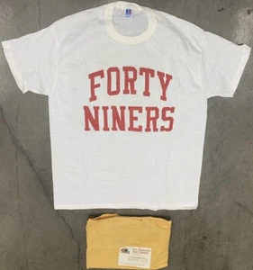 Camiseta de equipo vintage 1986 SF 49ers juego de práctica emitida en sobre original ¡RARA! - Imagen 1 de 8