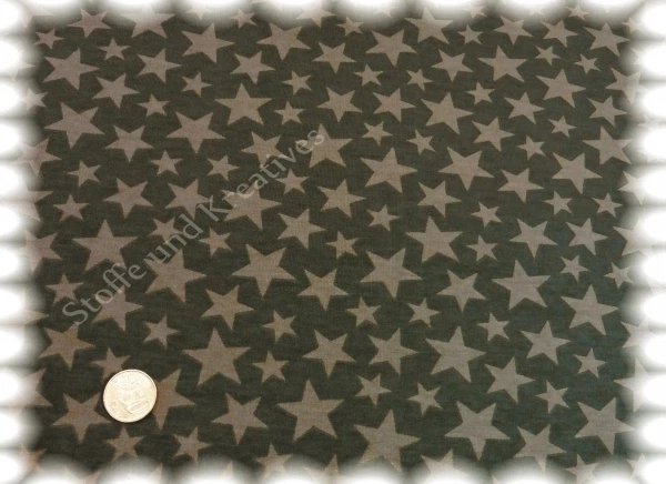 Star Kid Sweat Sterne braun Hilco 50 cm Sweatshirtstoff Sternenstoff Sweaty  - Bild 1 von 1