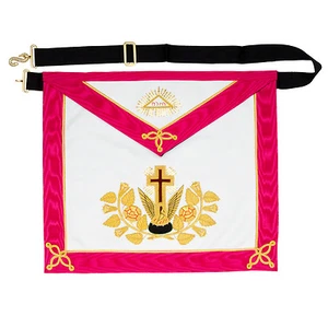 Cuir D'Agneau Maçonnique Rose Croix 18th Degré Tablier Tout Neuf Masons Regalia - Picture 1 of 4