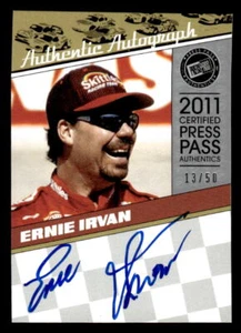 Press Pass Legends 2011 #LGA-EI2 Ernie Irvan autógrafos plateados #/50 - Imagen 1 de 2