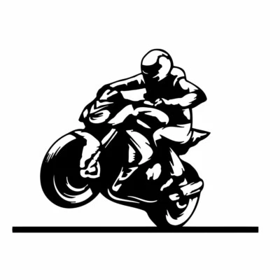 DIE WERBESCHEUNE Racing Biker Aufkleber Sticker 20 x 15 cm viele Farben Motorrad PKW Styling