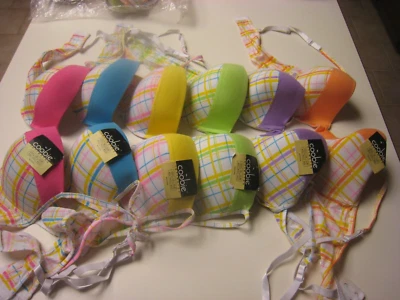 NUEVO CON ETIQUETAS #6204 Coobie Sujetador Ajustable Pushup Multicolor Multicolor Talla 40C Lote (6) Foto 1 de 4