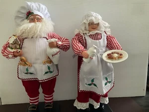 Santa and Mrs. Claus Gingerbread & Cookies Figurines 18” - Picture 1 of 4