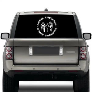 Tier & Mensch Befreiung Front gestanzter Vinyl-Aufkleber - Aufkleber Autorechte Anarchie - Bild 1 von 8