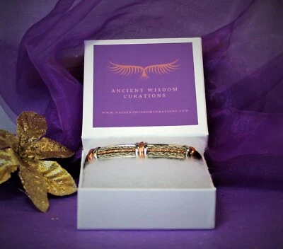 Cuff Bracelet/Copper and Brown Leather-Handmade- Gift Box/Free Shipping-BL0302 - Image 1 of 4