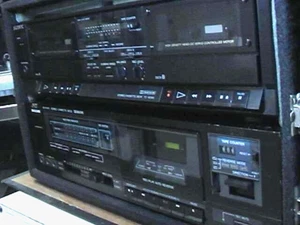 SONY TC-W345 and JVC KD-V300 Tape Deck Combo in Road Case! Rare Vintage Find! - Picture 1 of 20