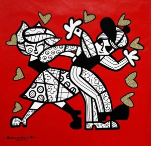 STREET DANCING, ROMERO BRITTO  Size: 32" x 31" - Picture 1 of 1