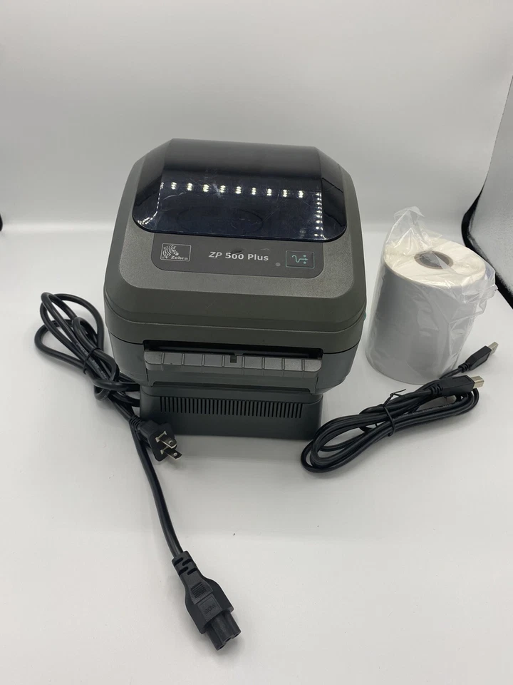 Zebra ZP500 Plus/ZP500 Label Thermal Printer with Cables & Labels VERY GOOD - Image 1 of 4